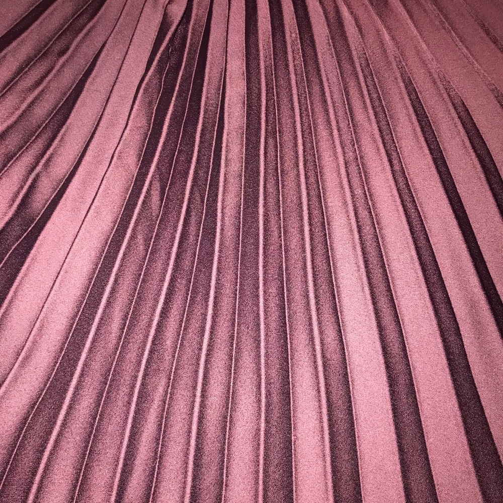 Burgundy pleated skirt
